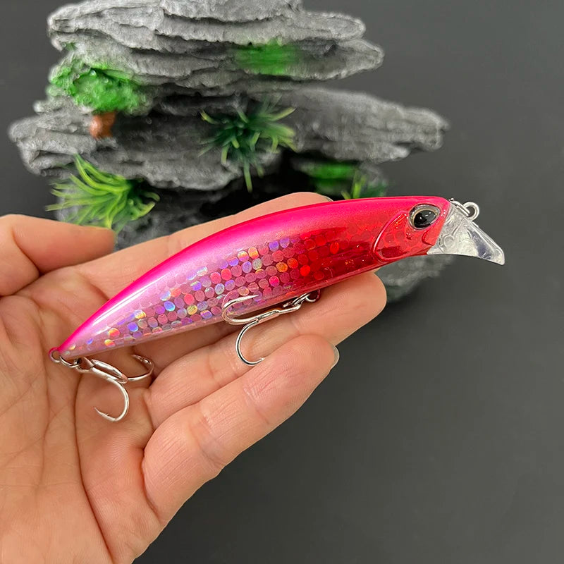 95mm 30g Heavy Sinking Minnow Lures Deepwater Casting Wobbler Seabass Trout