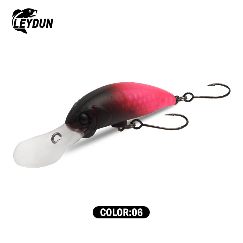 LeyDun Floating Minnow Lures 40mm 2.8g Shallow Diving Crankbait