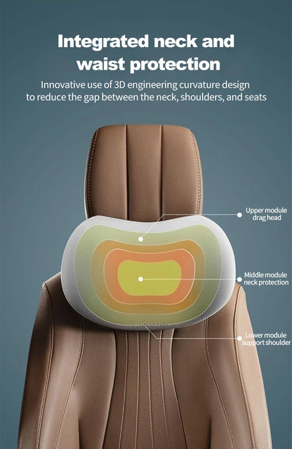 Car Neck Pillow Memory Foam Protection Lumbar Backrest Cushion Lumbar Cushion Car Headrest Seat Travel Interior Accessorie