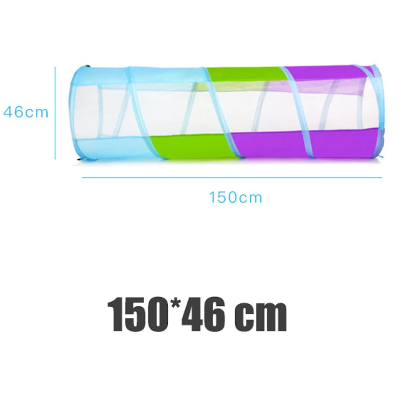 Portable Children's Tent Crawling Tunnel Kids Little House Play House Tipi Tent Indoor Toy Tube Baby Crawling Games Rainbow Tent