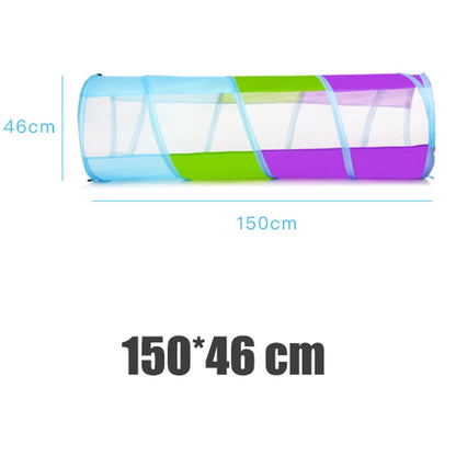 Portable Children's Tent Crawling Tunnel Kids Little House Play House Tipi Tent Indoor Toy Tube Baby Crawling Games Rainbow Tent