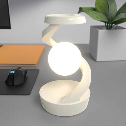 Rotating Floating Table Lamp With 15W Wireless Charger And RGB Light