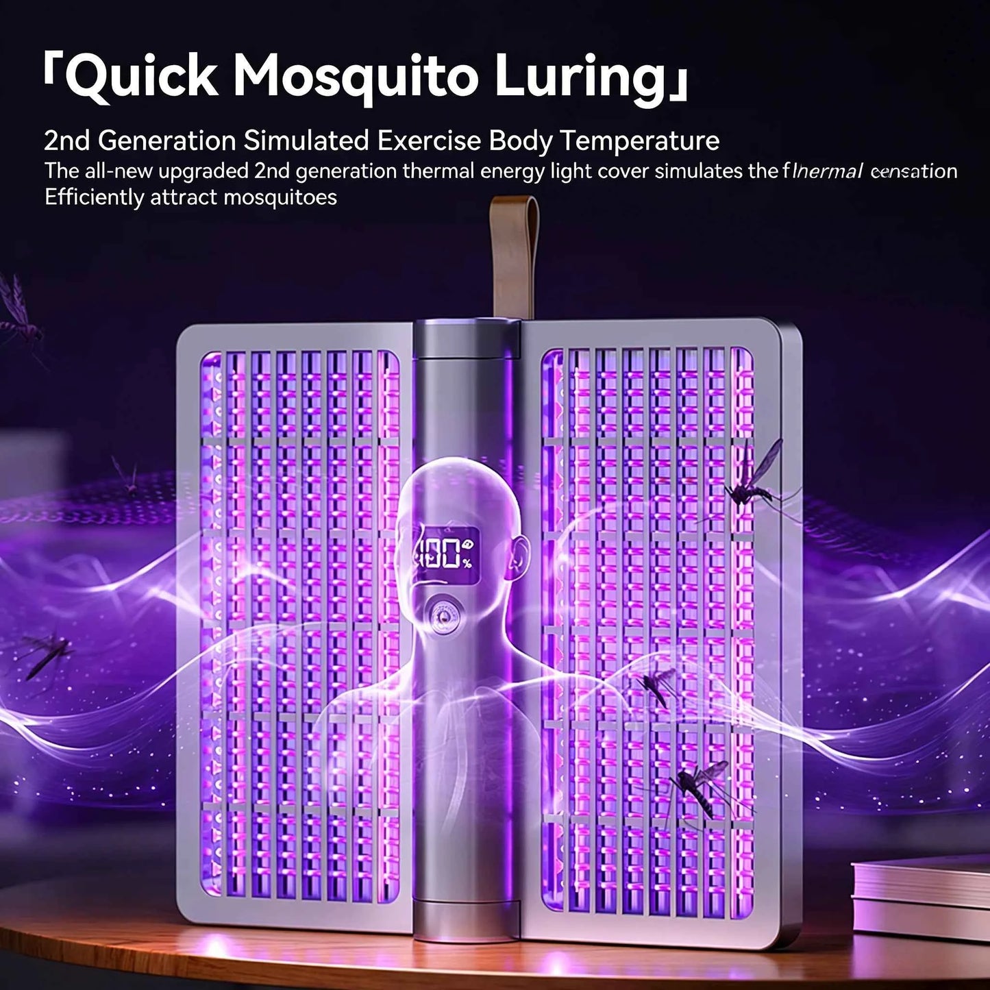 Upgraded 3000V Mosquito Swatter with Charging 4 in 1 Electric USB Rechargeable Mosquito Swatter Mosquito Killer Lamp