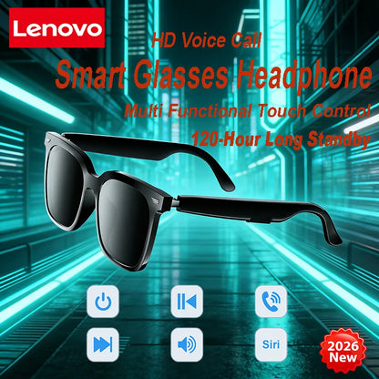 Lenovo Smart Glasses Wireless Bluetooth 5.4 Multifunctional Voice Assistant Music Player Sports Glasses Gift For Friends 2026