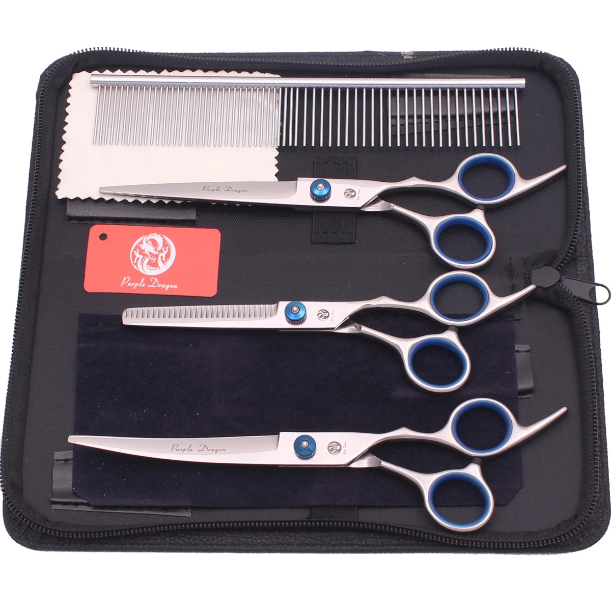 Dog Grooming Scissors Purple Dragon 6" 7" Stainless Pet Beauty Scissors Cutting Scissors Thinning Shears Curved Scissors Z3001