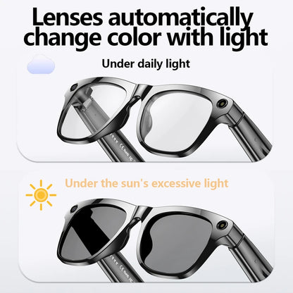 For Xiaomi 4K AI Smart Glasses Chat GPT HD Camera Bluetooth Call Voice Assistant Music Player Translate Photochromic Glasses