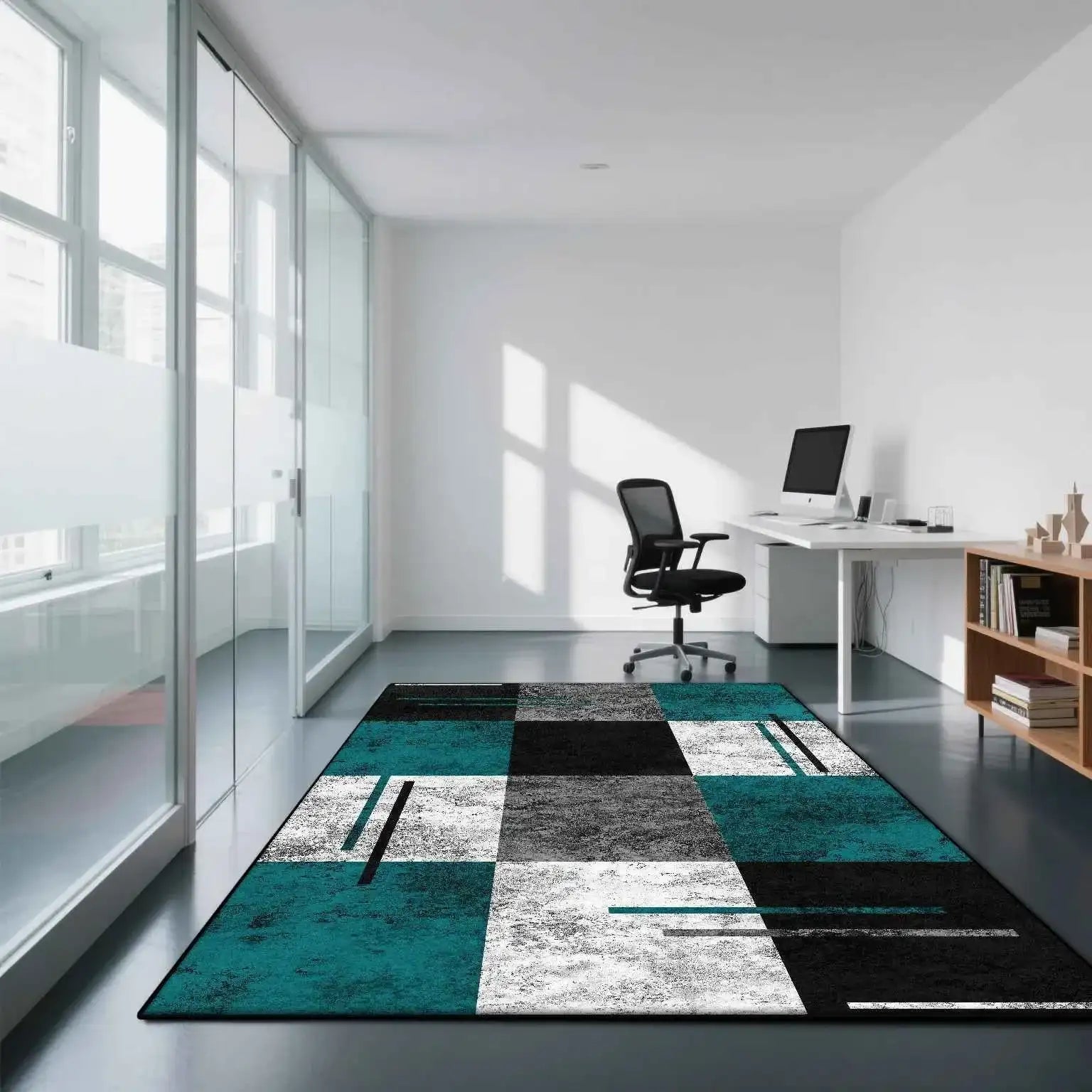 Geometric Modern Style Carpet Living Room Non-slip Gaming Room Decoration Nordic Large Area Rugs Washable Rug Coffee Tables Mat