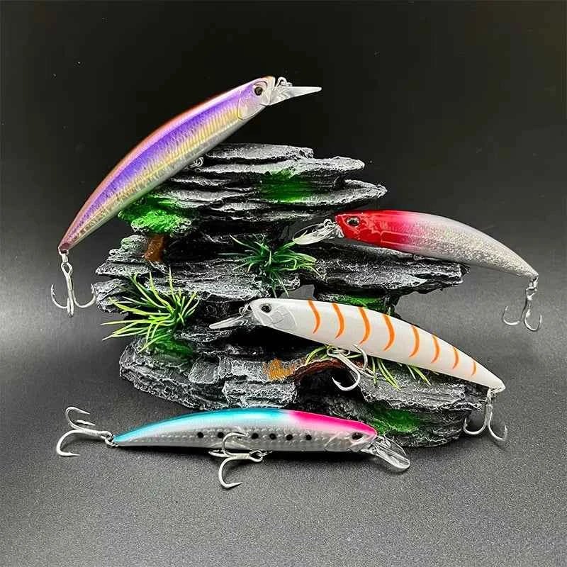 27g 110mm Sinking Minnow Fishing Lure Long Casting for Saltwater and Freshwater