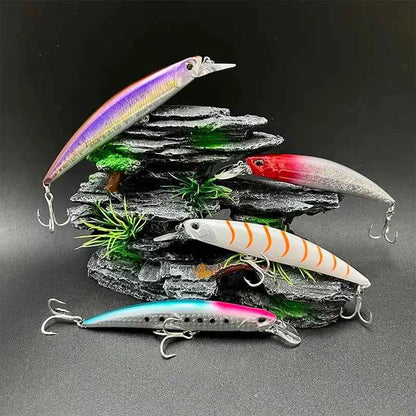 27g 110mm Sinking Minnow Fishing Lure Long Casting for Saltwater and Freshwater
