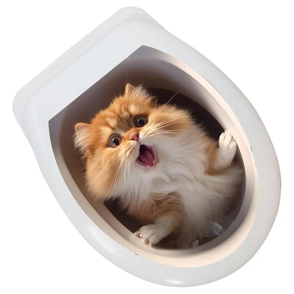 Toilet Seat 3D Decals Toilet Seat Cover Waterproof Stickers In 3D Room Ornaments 3D Stickers For Kitchen Living Room Bedroom