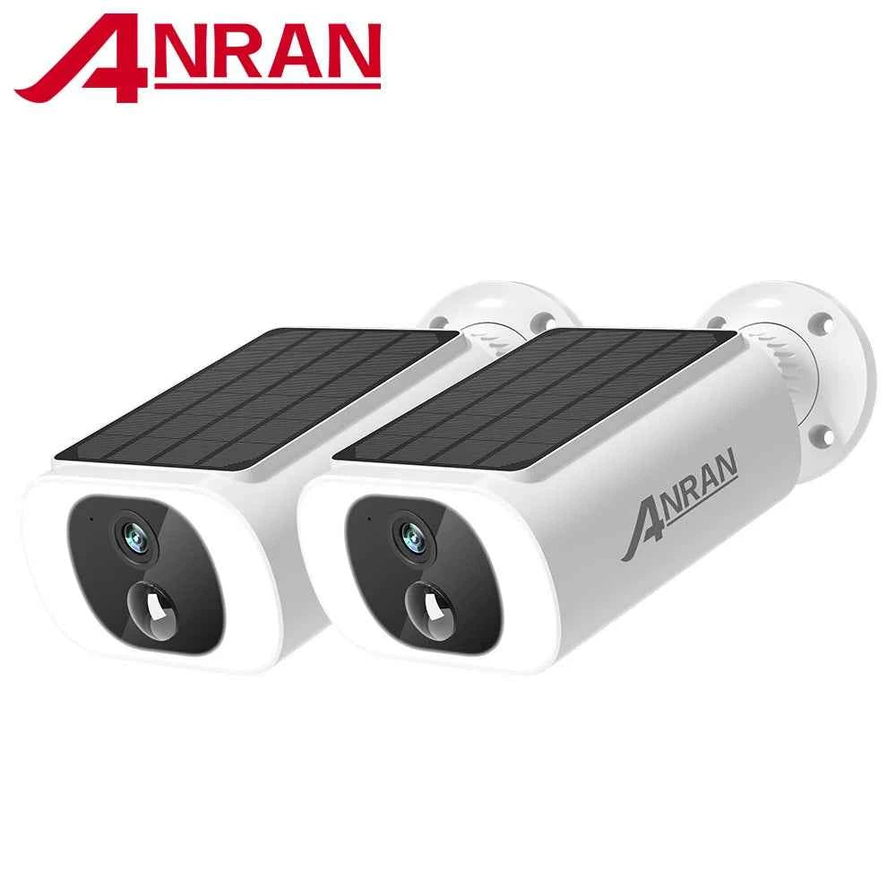 ANRAN 2 3 4 Pack Outdoor WiFi Solar Battery Camera Floodlight Night Vision Alarm