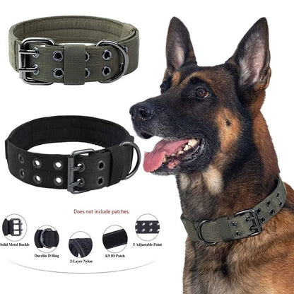 Adjustable Dog Leash And Collar Set Tactical Training Dog Collar with Five-Speed Buckle for Medium to Large Dogs Pet Accessory