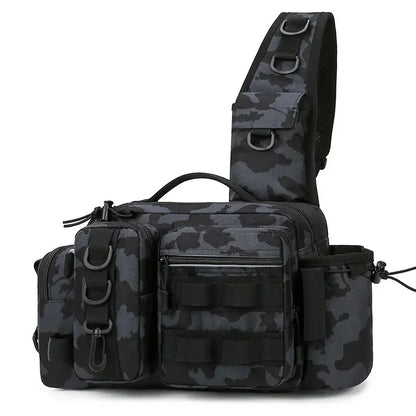 Fly Fishing Tackle Backpack With Rod Holder Lure Box Gear Storage Bag