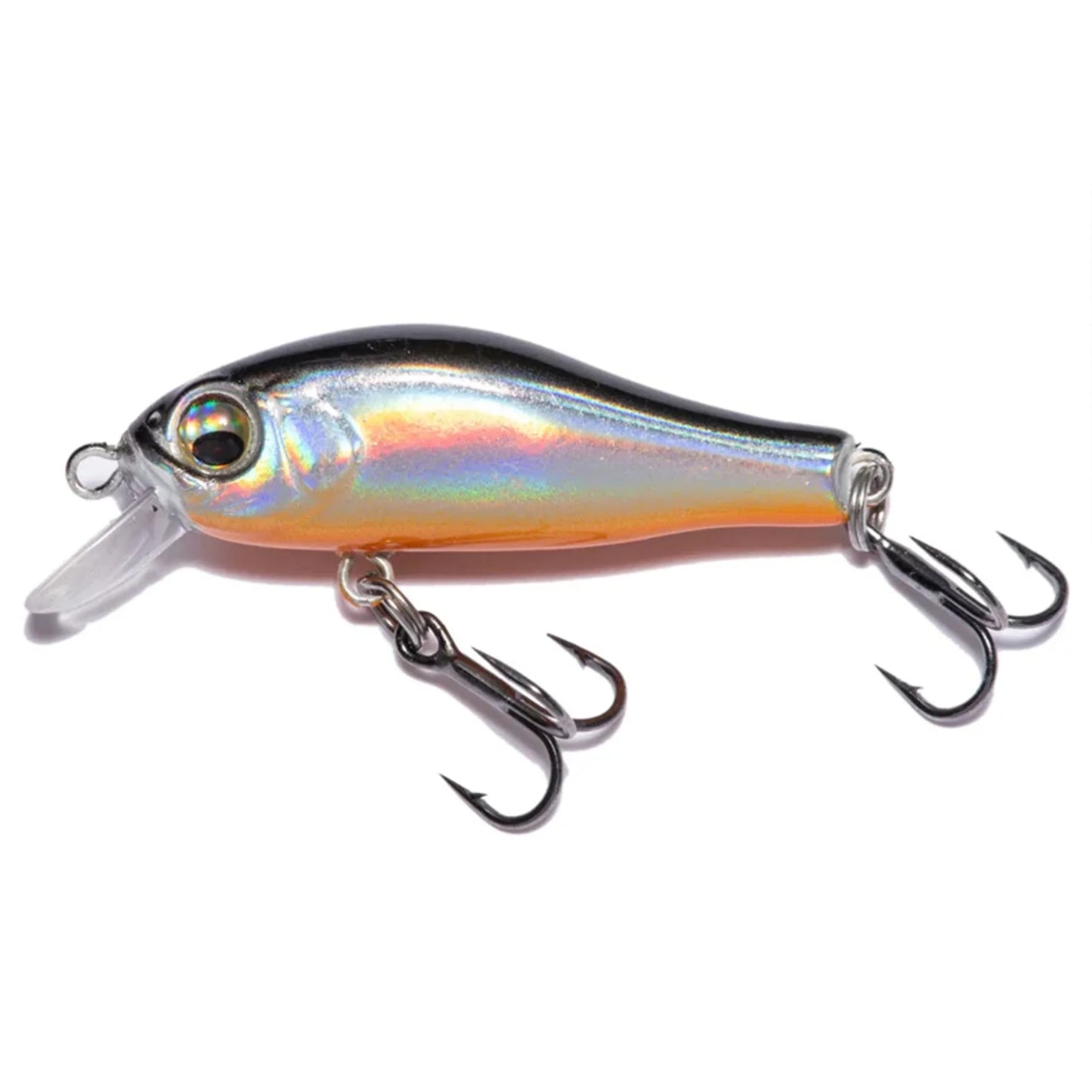 Luya Bait Boxed Minnow Lure One Piece Diving Floating Freshwater 2.2g Black