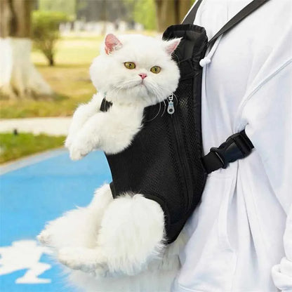 Pet Carrier Backpack Adjustable Front Carrier For Hiking Dogs Cats Travel Bag