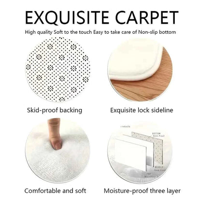 Modern Brown Geometric Kitchen Mat Decor Non-Slip Hallway Balcony Laundry Room Rugs Bathroom Foot Pad Bedroom Door Mat Decor