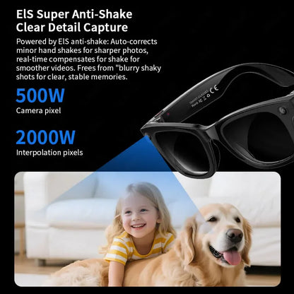 New AI 5MP Camera Smart Glasses 290mAh Waterproof Voice Call Music Bluetooth Smart Sunglasses Video Record Translation Glasees