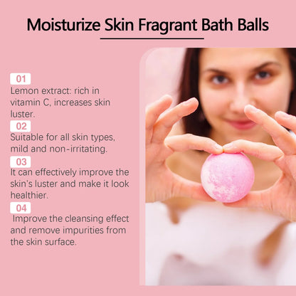 Bath Bomb Set For Children And Adults Relaxing Fragrant Stress Relief Spa Bath