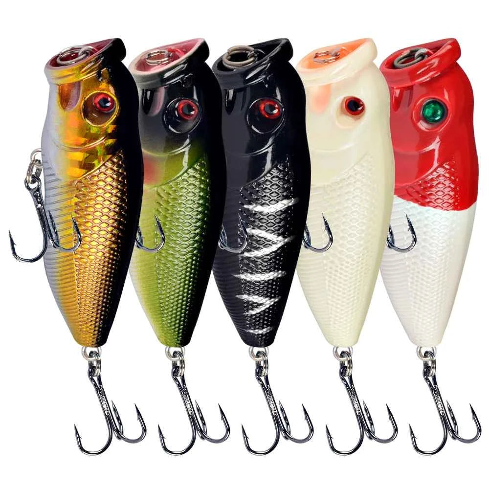 Lingyue 1pc Hard Topwater Popper Lure 7cm 8g Plastic Wobbler