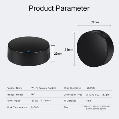 WIFI Remote Control Home Tuya APP Intelligent WIFI Universal Remote Control for TV /Air Conditioner/Fan
