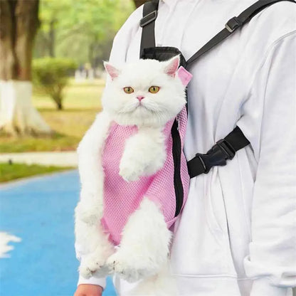 Pet Carrier Backpack Adjustable Front Carrier For Hiking Dogs Cats Travel Bag