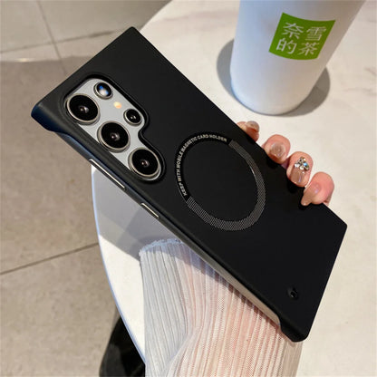 Luxury For Magsafe Thin PC Matte Frameless Phone Case For Samsung S26 S24 S25 Ultra Edge S23 FE S22 S21 S20 Plus Back Cover