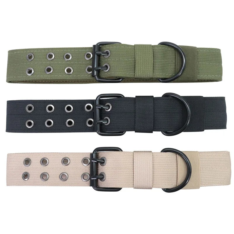 Adjustable Dog Leash And Collar Set Tactical Training Dog Collar with Five-Speed Buckle for Medium to Large Dogs Pet Accessory