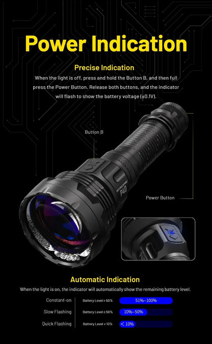 NITECORE Flashlight P40 seraching light Hunting  2000 lumens Ultra Bright Long Range flashlamp included wireless remote switch