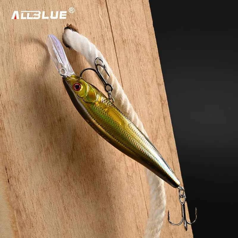 Allblue X Nanahan Deep Diving Minnow Lure 75mm 7g 0 To 2m Magnetic Slow Floating