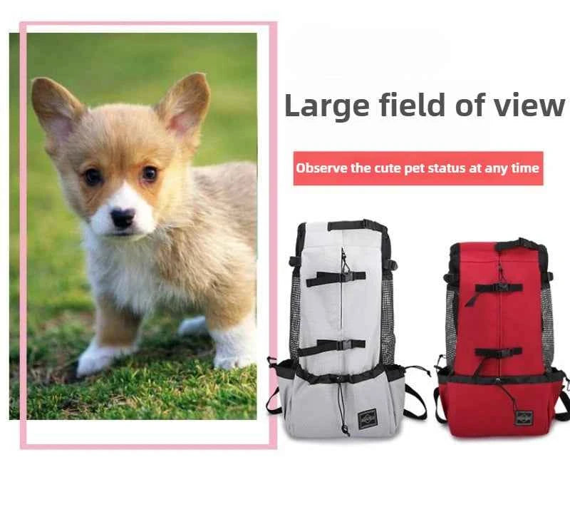 Breathable Adjustable Washable Pet Backpack Carrier For Medium Dogs Polyester