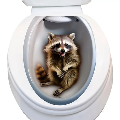 Toilet Seat 3D Decals Toilet Seat Cover Waterproof Stickers In 3D Room Ornaments 3D Stickers For Kitchen Living Room Bedroom