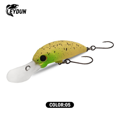 LeyDun Floating Minnow Lures 40mm 2.8g Shallow Diving Crankbait