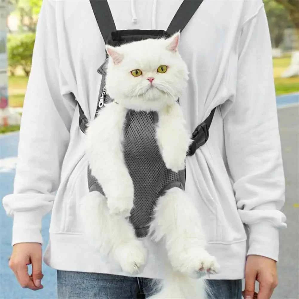 Pet Carrier Backpack Adjustable Front Carrier For Hiking Dogs Cats Travel Bag