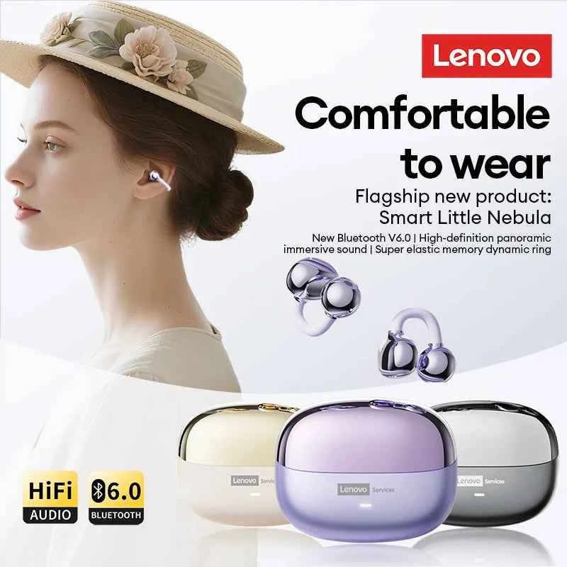 Lenovo LE302 OWS Ear Clip Wireless Earphones Low Latency Bluetooth Headphones