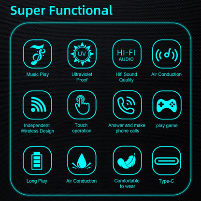 2026 New Hot Sale AI Assistant Smart Glasses 360° HD Sound Smart Touch Control Phone Answer Call Anti-UV Lenses IP4 Riding Gifts