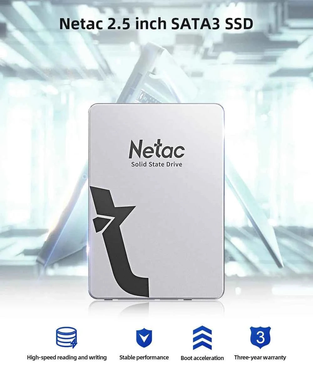 Netac 2.5 Inch SATA III SSD AHCI 128GB 256GB 512GB 1TB 2TB 4TB