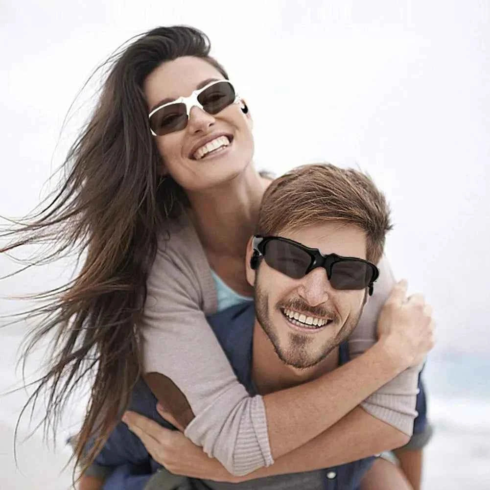 Wireless Earphones Headset With Mic Glasses Sunglasses Driving Noise Reduction