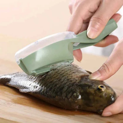 38G ABS Fish Scale Scraper Planer With Cover Kitchen Tools