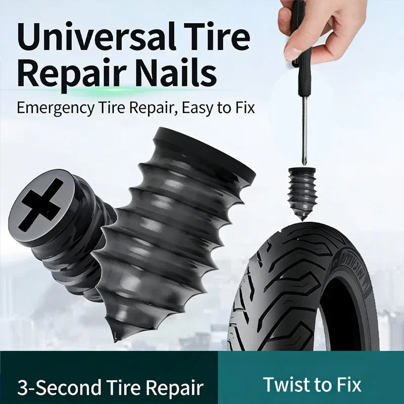 Tyre repair patch, electric vehicle, motorcycle, vacuum tyre, universal, quick, no-dismantling, non-destructive, patch