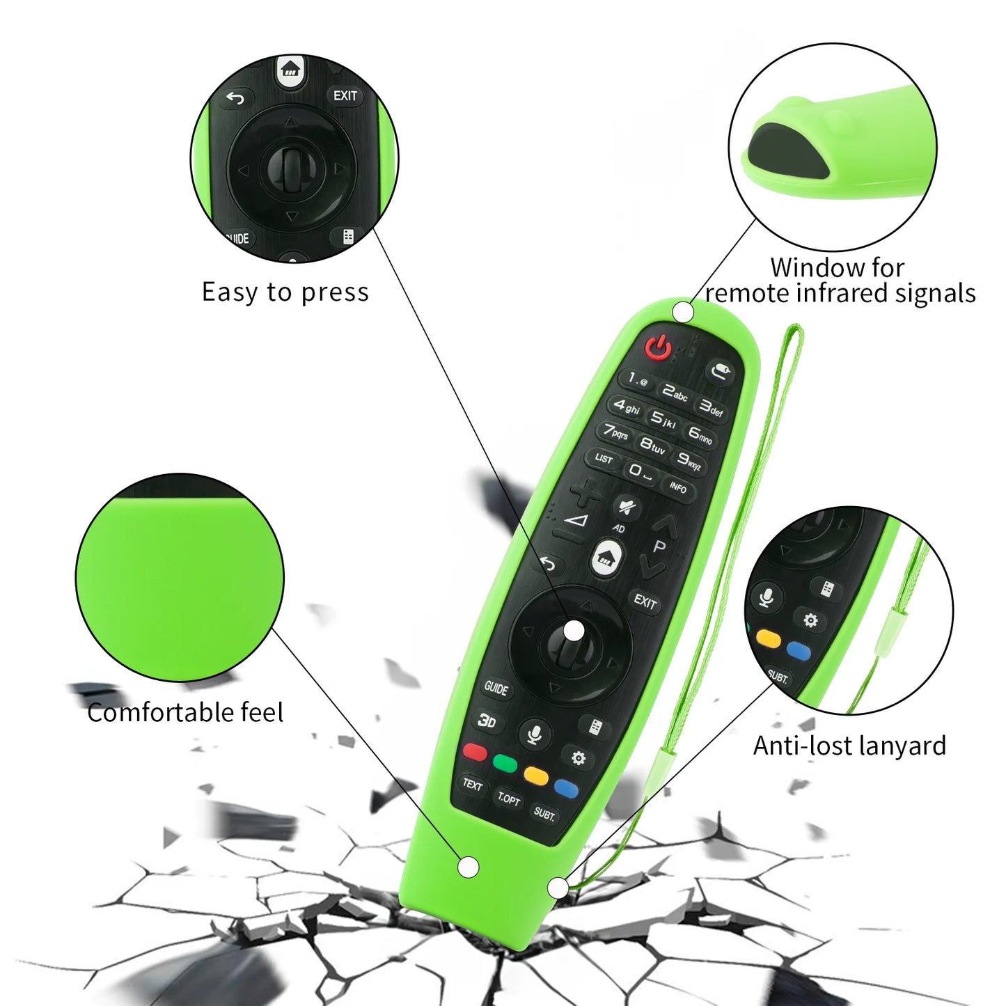 Soft Silicone Remote Control Case For LG Smart TV Magic AN-MR650A600 20GA 19BA Replacement Accessories