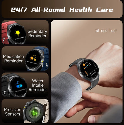 2026 New upgrade Health Check Smart Watch ECG Blood Lipid Uric Acid Body Fat BP Sport Waterproof HD Call Smart Watch Man Women