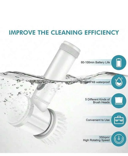 Household Cordless Spin Scrubber Multipurpose Cleaning Brush  Kitchen Gadgets Hair Brushes Bathroom Broom Toilet Electric Mops