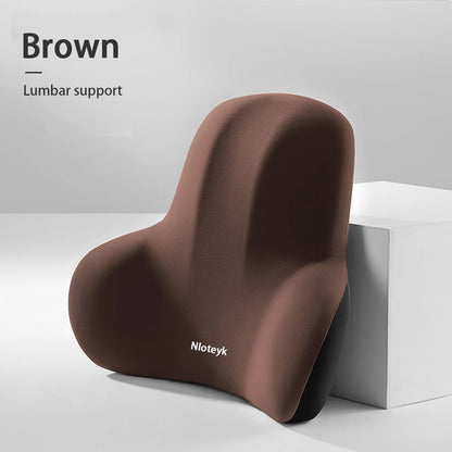 Car Neck Pillow Memory Foam Protection Lumbar Backrest Cushion Lumbar Cushion Car Headrest Seat Travel Interior Accessorie