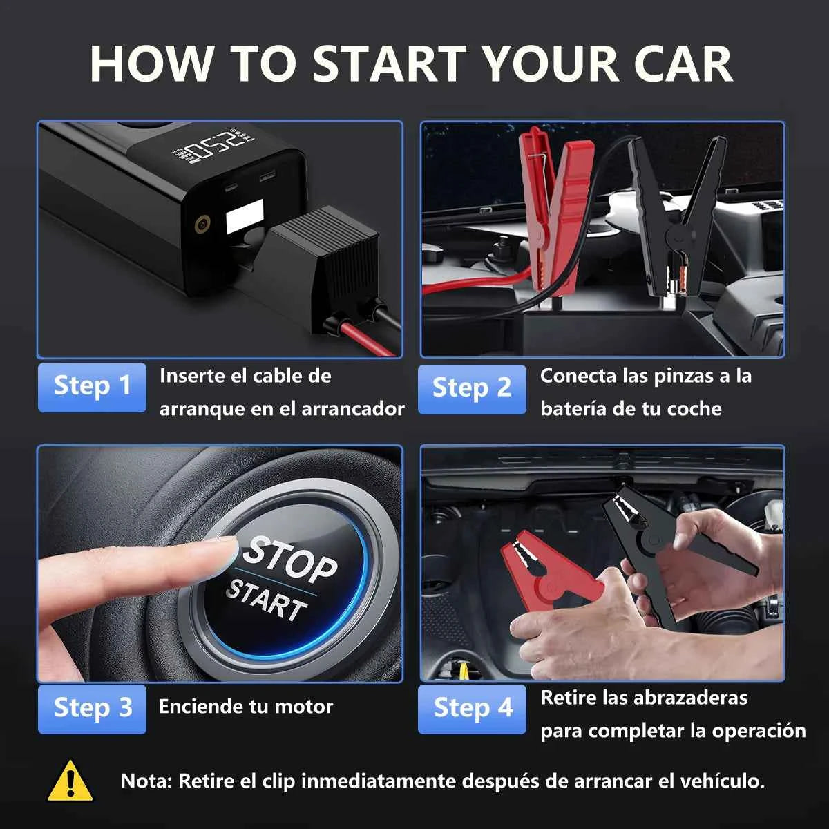 4 In 1 8000A Car Jump Starter 150PSI Air Pump Car Battery Booster Engine Starting Device Tire Air Compressor Power Bank