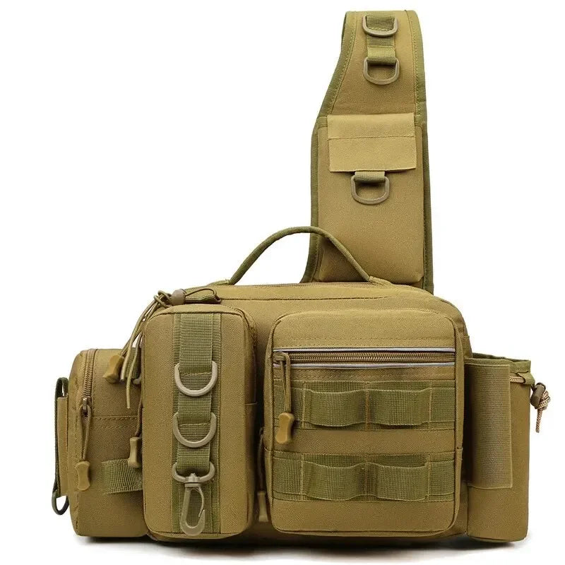 Fly Fishing Tackle Backpack With Rod Holder Lure Box Gear Storage Bag
