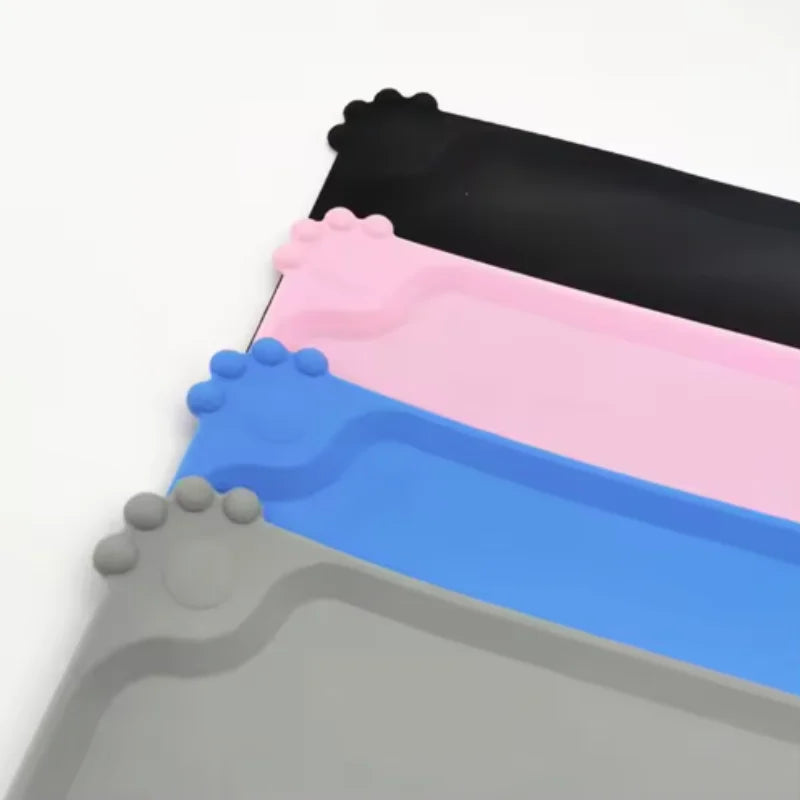 Silicone Pet Meal Mat Waterproof Anti-Slip Cat Food Mat Puppy Feeding Bowl Mat No Cleaning Required Pet Accessories