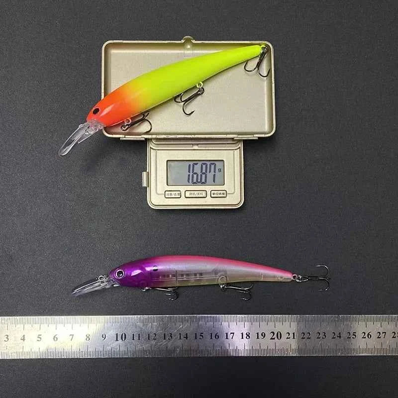 Deep Diving Fishing Lures 145mm Floating Minnow Long Tongue Board 16.8g