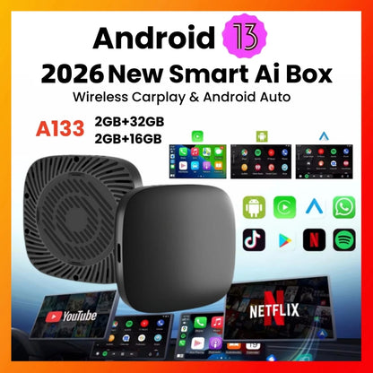 Android 13 CarPlay Ai Box Wireless Box for Netflix YouTube Wireless Carplay Android Auto Car Smart Systems for Wired Carplay