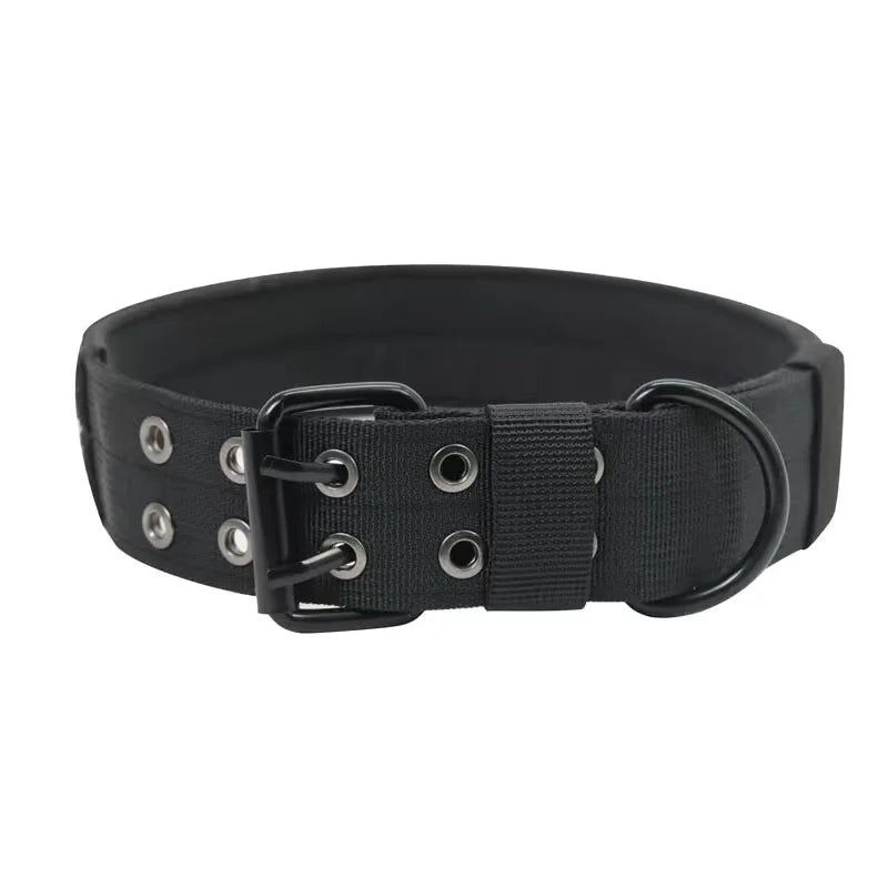 Adjustable Dog Leash And Collar Set Tactical Training Dog Collar with Five-Speed Buckle for Medium to Large Dogs Pet Accessory