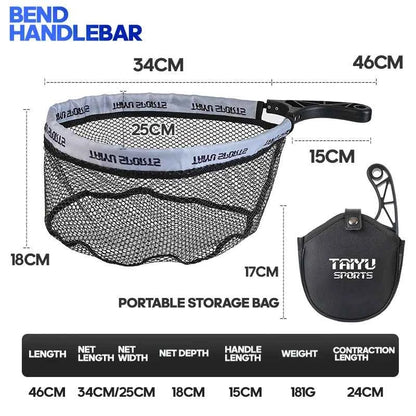 Taiyu Folding Small Fishing Net With Bag ABS Grip Integrated Hook Adhesive Net